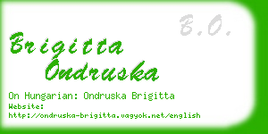 brigitta ondruska business card